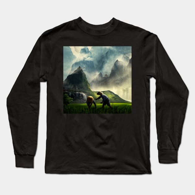 Wall Art - Chinese Magic Valley Long Sleeve T-Shirt by By_Russso